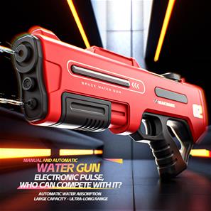 Space Water Gun – Elektrisk vattenpistol med dubbel vattenstråle – Röd-2
