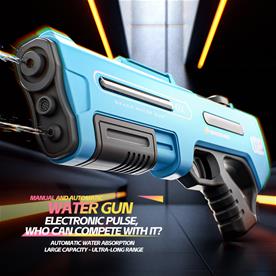 Space Water Gun – Elektrisk vattenpistol med dubbla vattenstrålar – Blå-3