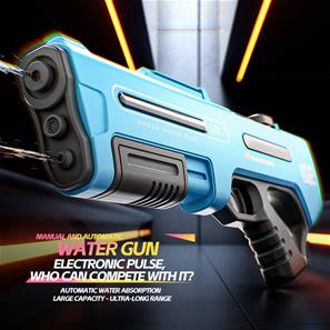 Space Water Gun – Elektrisk vattenpistol med dubbla vattenstrålar – Blå-3
