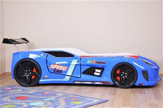 Speed Tuning 4WD Bilsäng med komplett LED-Ljus och ljudpaket, blå-3