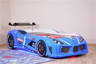 Speed Tuning 4WD Bilsäng med komplett LED-Ljus och ljudpaket, blå-4
