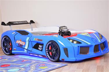 Speed Tuning 4WD Bilsäng med komplett LED-Ljus och ljudpaket, blå-6