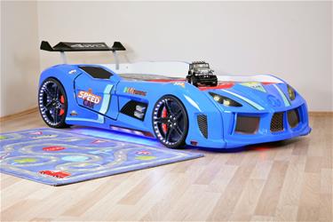 Speed Tuning 4WD Bilsäng med komplett LED-Ljus och ljudpaket, blå-7