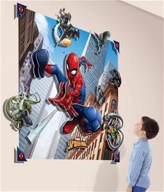 Spiderman 3D Väggdekoration - Wallstickers / Tapet
