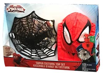 Spiderman Deluxe Utklädning Topp + Sköld, 4-7 år-2