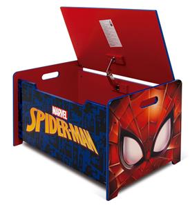 Spiderman leksakslåda och bänk i trä-2