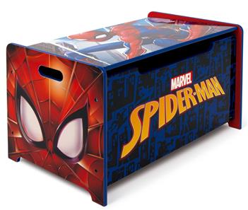 Spiderman leksakslåda och bänk i trä-3