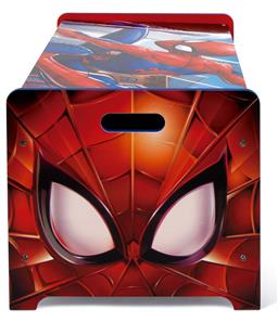 Spiderman leksakslåda och bänk i trä-4
