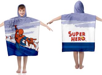 Spiderman Poncho badhandduk med huva - 100 procent bomull