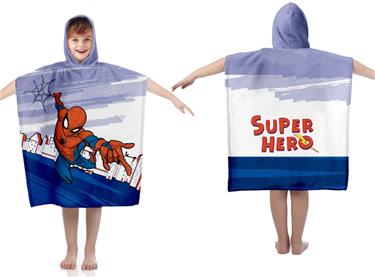 Spiderman Poncho badhandduk med huva - 100 procent bomull