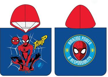 Spiderman Poncho badhandduk med huva
