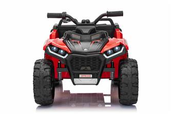 Sport EL-ATV 22,2 V med 6 hjul, litiumbatteri, lädersäte, gummi, röd-5