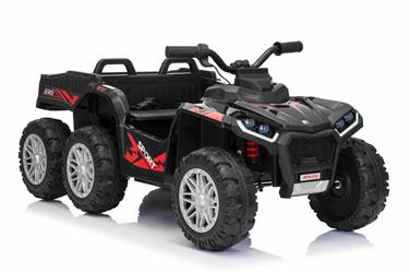 Sport EL-ATV 22,2 V med 6 hjul, litiumbatteri, lädersäte - svart-10