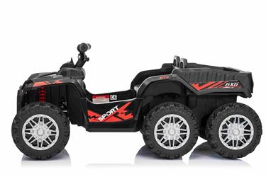 Sport EL-ATV 22,2 V med 6 hjul, litiumbatteri, lädersäte - svart-2