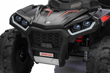 Sport EL-ATV 22,2 V med 6 hjul, litiumbatteri, lädersäte - svart-4