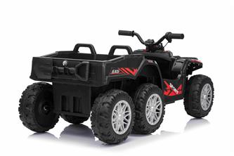 Sport EL-ATV 22,2 V med 6 hjul, litiumbatteri, lädersäte - svart-6