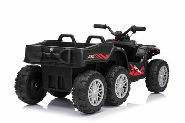 Sport EL-ATV 22,2 V med 6 hjul, litiumbatteri, lädersäte - svart-6