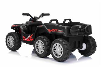 Sport EL-ATV 22,2 V med 6 hjul, litiumbatteri, lädersäte - svart-7