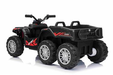 Sport EL-ATV 22,2 V med 6 hjul, litiumbatteri, lädersäte - svart-7