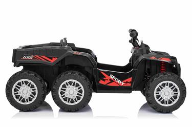 Sport EL-ATV 22,2 V med 6 hjul, litiumbatteri, lädersäte - svart-8