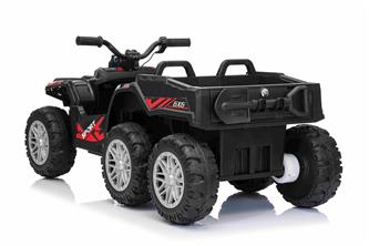 Sport EL-ATV 22,2 V med 6 hjul, litiumbatteri, lädersäte - svart-9