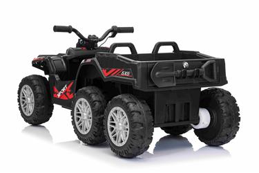 Sport EL-ATV 22,2 V med 6 hjul, litiumbatteri, lädersäte - svart-9
