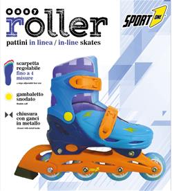 Sport1 ''Easy Roller'' Blå inlines Rullskridskor till barn stl. 31-42-3