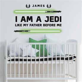 Star Wars ''I AM A JEDI, Like my father before me'' Wallstickers-3