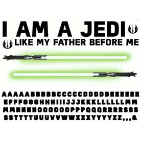 Star Wars ''I AM A JEDI, Like my father before me'' Wallstickers-4
