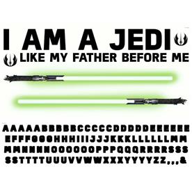 Star Wars ''I AM A JEDI, Like my father before me'' Wallstickers-4