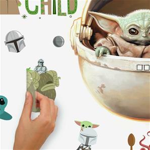 Star Wars Mandalorian - Painted Baby Yoda Wallstickers-5
