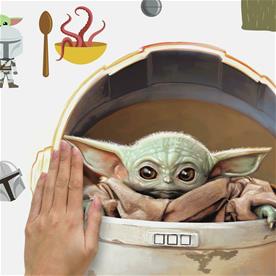 Star Wars Mandalorian - Painted Baby Yoda Wallstickers-6