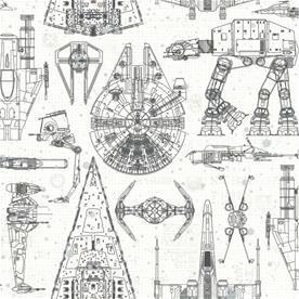 Stars Wars Blueprint Tapetrulle 52,07 x 503 cm-10