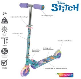 Stitch Hopfällbar Sparkcykel med Lysande Hjul-8