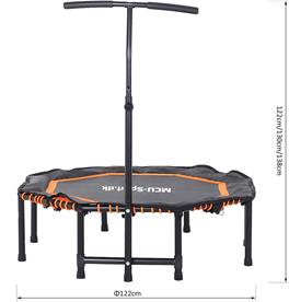  MCU-Sport Fitness studsmatta Octagon hopfällbar, handtag 122cm,röd -2