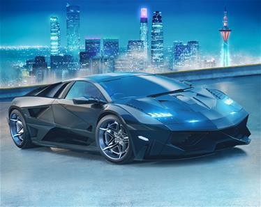 Super Sports Car tapet för barnrummet 243 x 305 cm-2