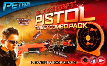  Sureshot Pistol + Skjutskiva för barn m/6 dartpilar-2