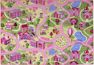 Sweet Town Bil barnmatta 140 x 200 cm 