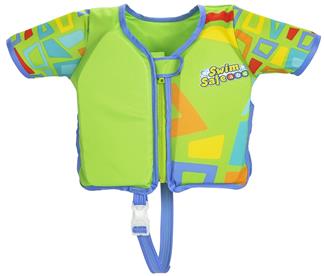 Swim Safe ABC Sim Träningsväst UPF 50+ m/ärmar, Skum 11-30 kg Grön