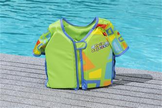 Swim Safe ABC Sim Träningsväst UPF 50+ m/ärmar, Skum 11-30 kg Grön-5
