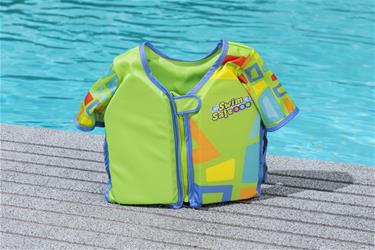 Swim Safe ABC Sim Träningsväst UPF 50+ m/ärmar, Skum 11-30 kg Grön-5