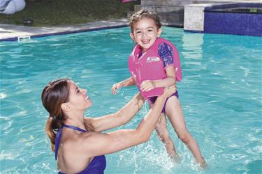 Swim Safe Sim Träningsväst UPF 50+ m/ärmar, Skum 3-6 år, Sjöjungfru-6