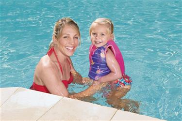 Swim Safe Sim Träningsväst UPF 50+, Skum 1-3 år, SJÖJUNGFRU, ny modell-4