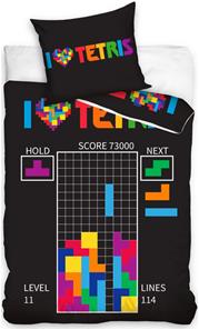 Tetris Gamer Påslakanset - 100 procent bomull