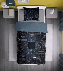Tonårs-sängkläder Processor 140 x 200 cm – 100 % bomull-2