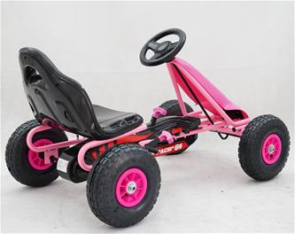 Top Racer Pedal Gokart till barn, Pink-3