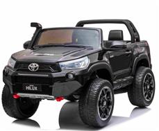 Toyota Hilux 24v elbil m/2x24V 240W motor + lädersäte + gummihjul, svart