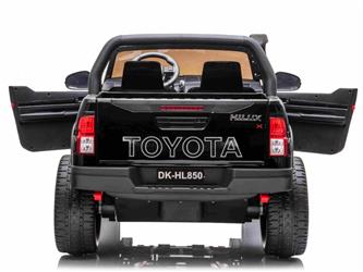 Toyota Hilux 24v elbil m/2x24V 240W motor + lädersäte + gummihjul, svart-3
