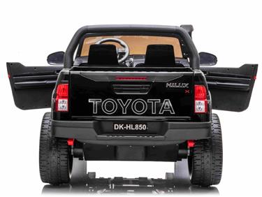 Toyota Hilux 24v elbil m/2x24V 240W motor + lädersäte + gummihjul, svart-3