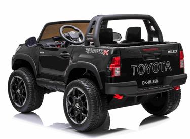 Toyota Hilux 24v elbil m/2x24V 240W motor + lädersäte + gummihjul, svart-5